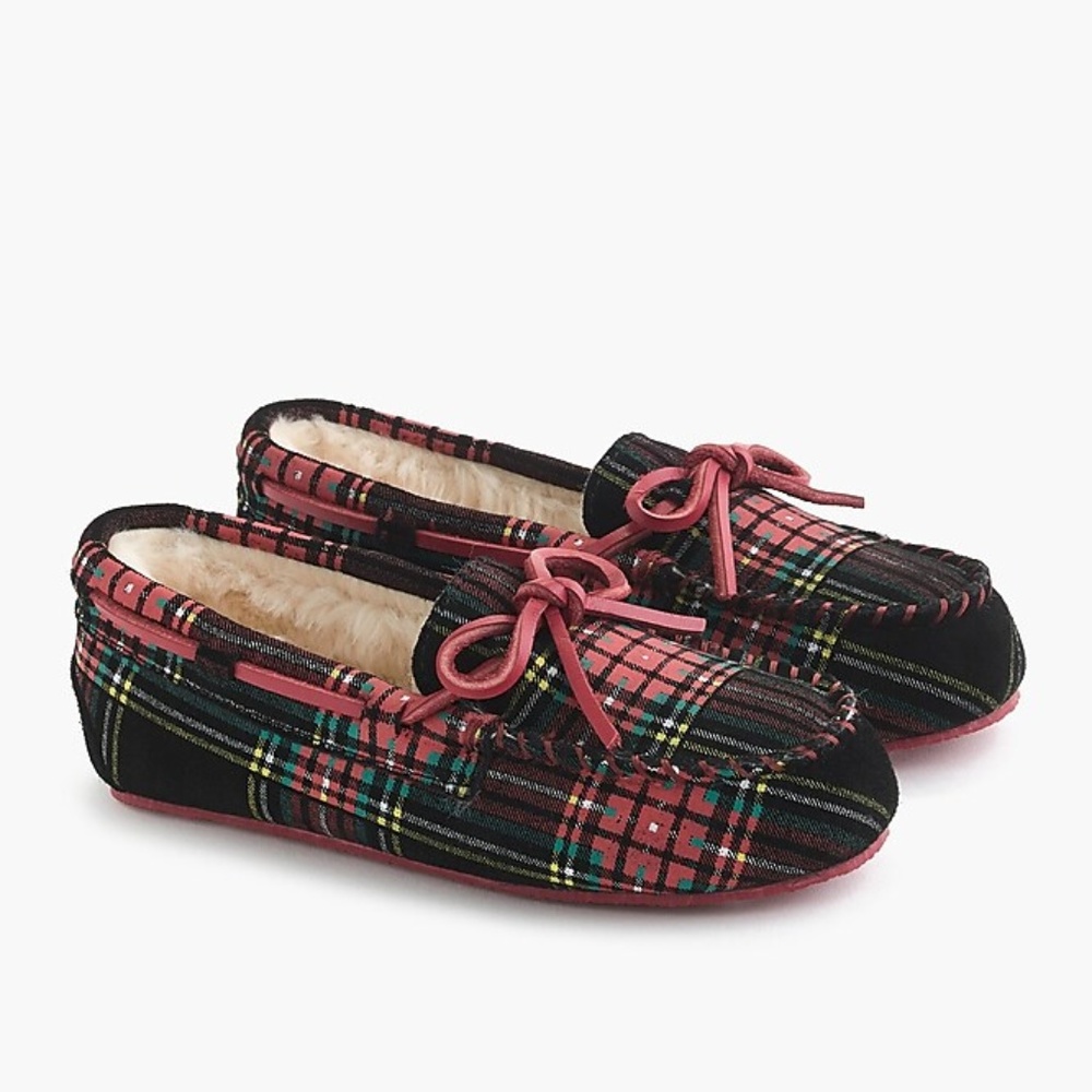 CREWCUTS Stewart Black Tartan Moccasin K2